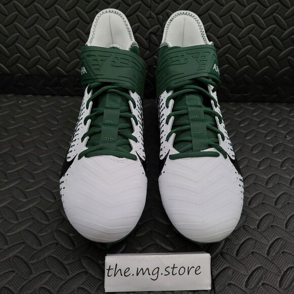 Nike Alpha Menace Pro 2 Mid Football Cleats White Green BV3945-107 Men's Sz 12.5 - Picture 4 of 7